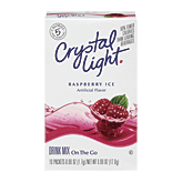 Crystal Light Soft Drink Mix On The Go Raspberry Ice Sugar Free 10 Ct Packets Full-Size Picture